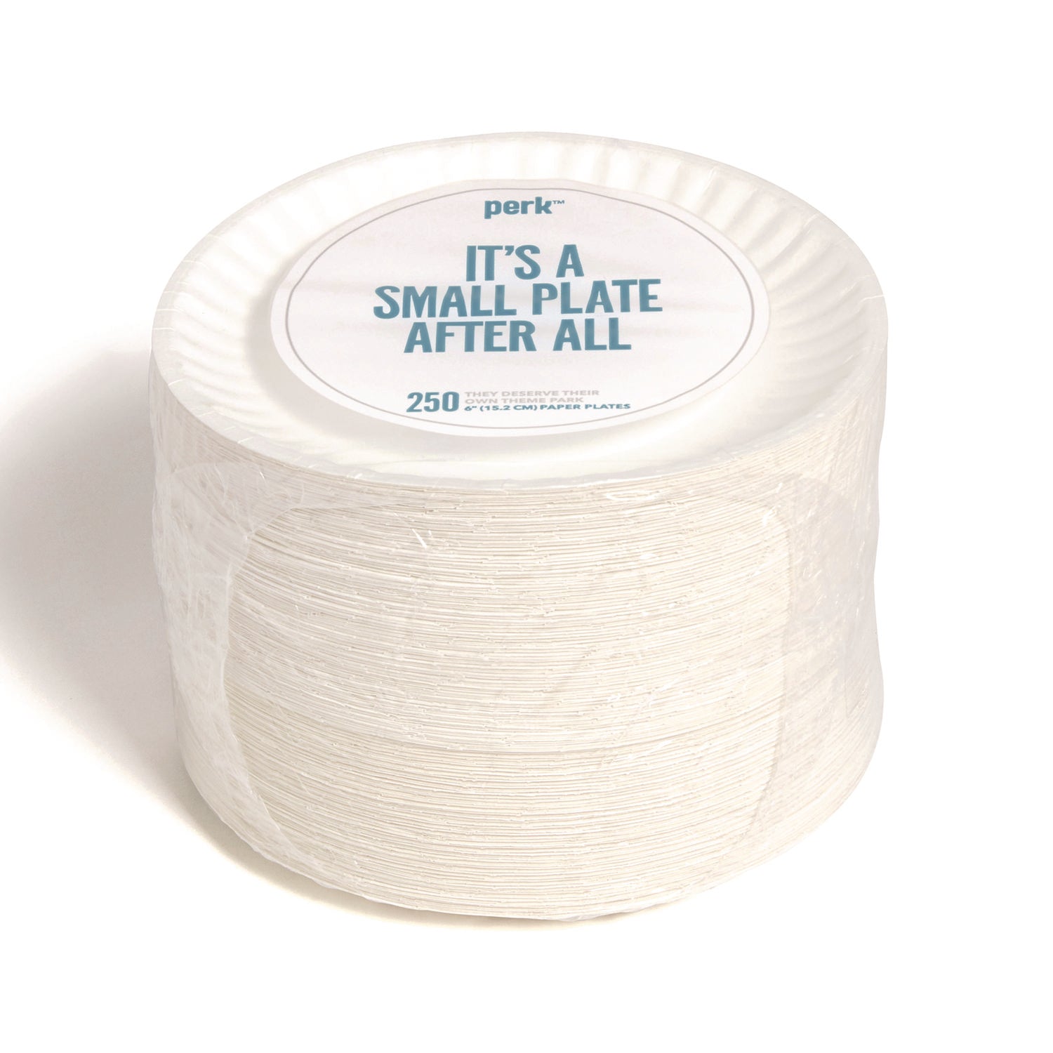 Perk Economy Paper Plates, 6" dia, White, 250/Pack, 4 Packs/Carton (519418)
