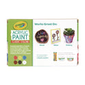 Crayola Acrylic Paint Set, Six Assorted Classic Colors, 2 oz Bottles, 6/Box (1388272)