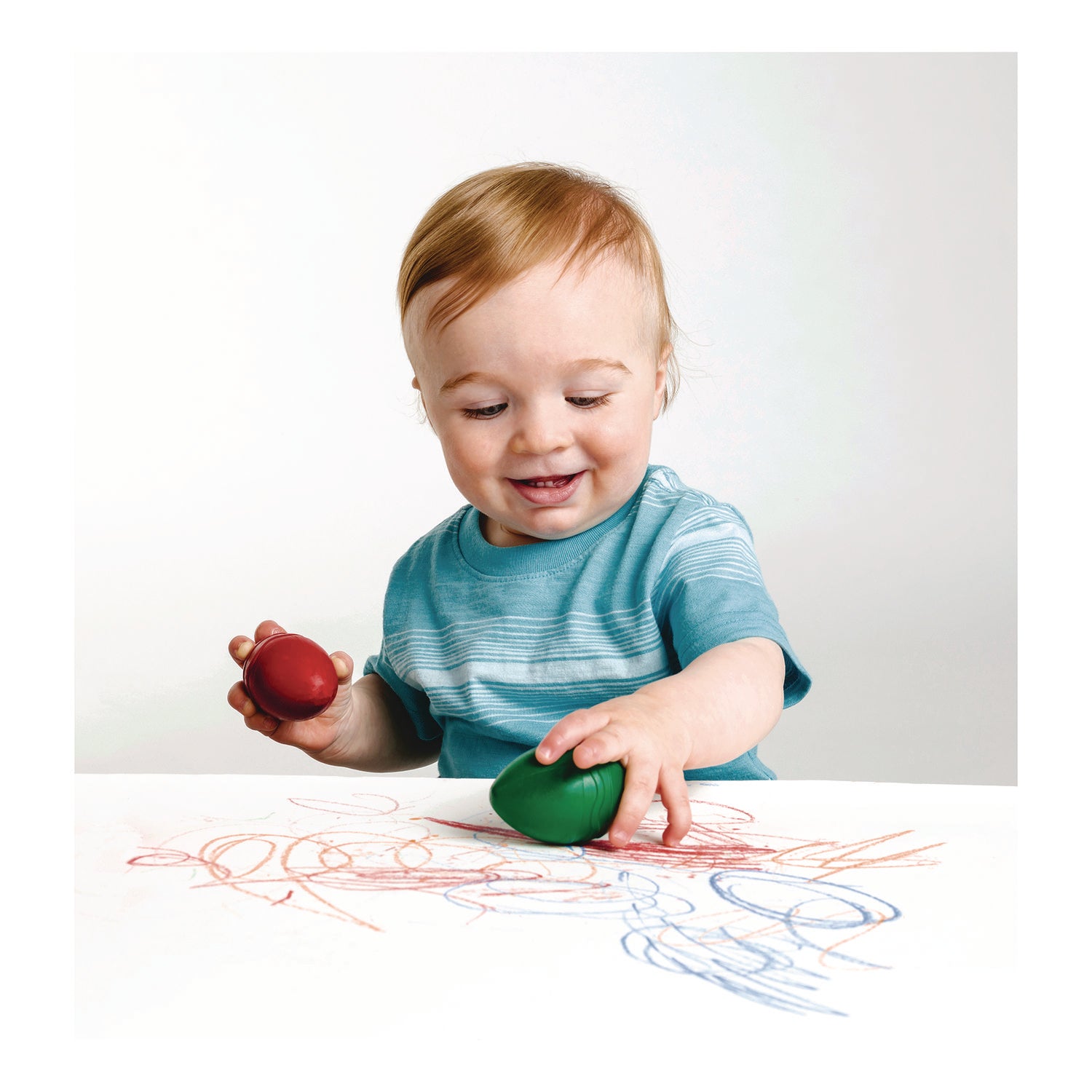 Crayola My First Washable Palm Grasp Crayons, Assorted Colors, 6/Pack (2753071)