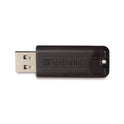 Verbatim PinStripe USB 3.2 Flash Drive, 64 GB, Black (49318)