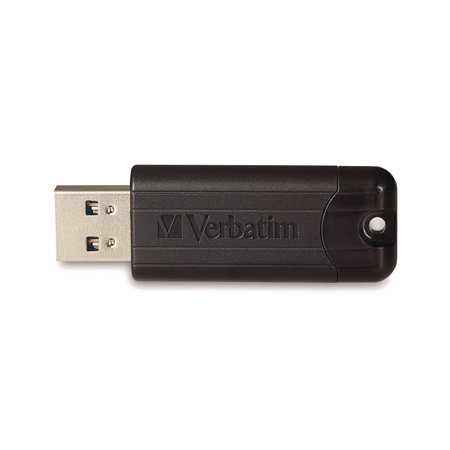 Verbatim PinStripe USB 3.2 Flash Drive, 64 GB, Black (49318)