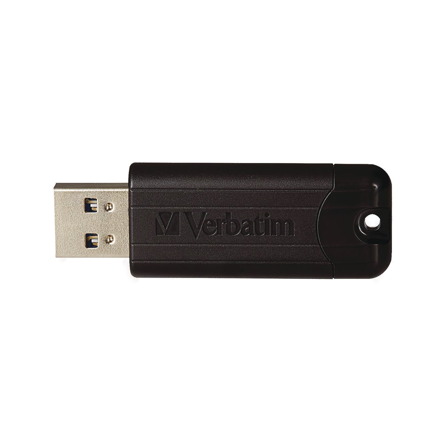 Verbatim PinStripe USB 3.2 Flash Drive, 256 GB, Black (49320)