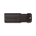 Verbatim PinStripe USB 3.2 Flash Drive, 32 GB, Black (49317)