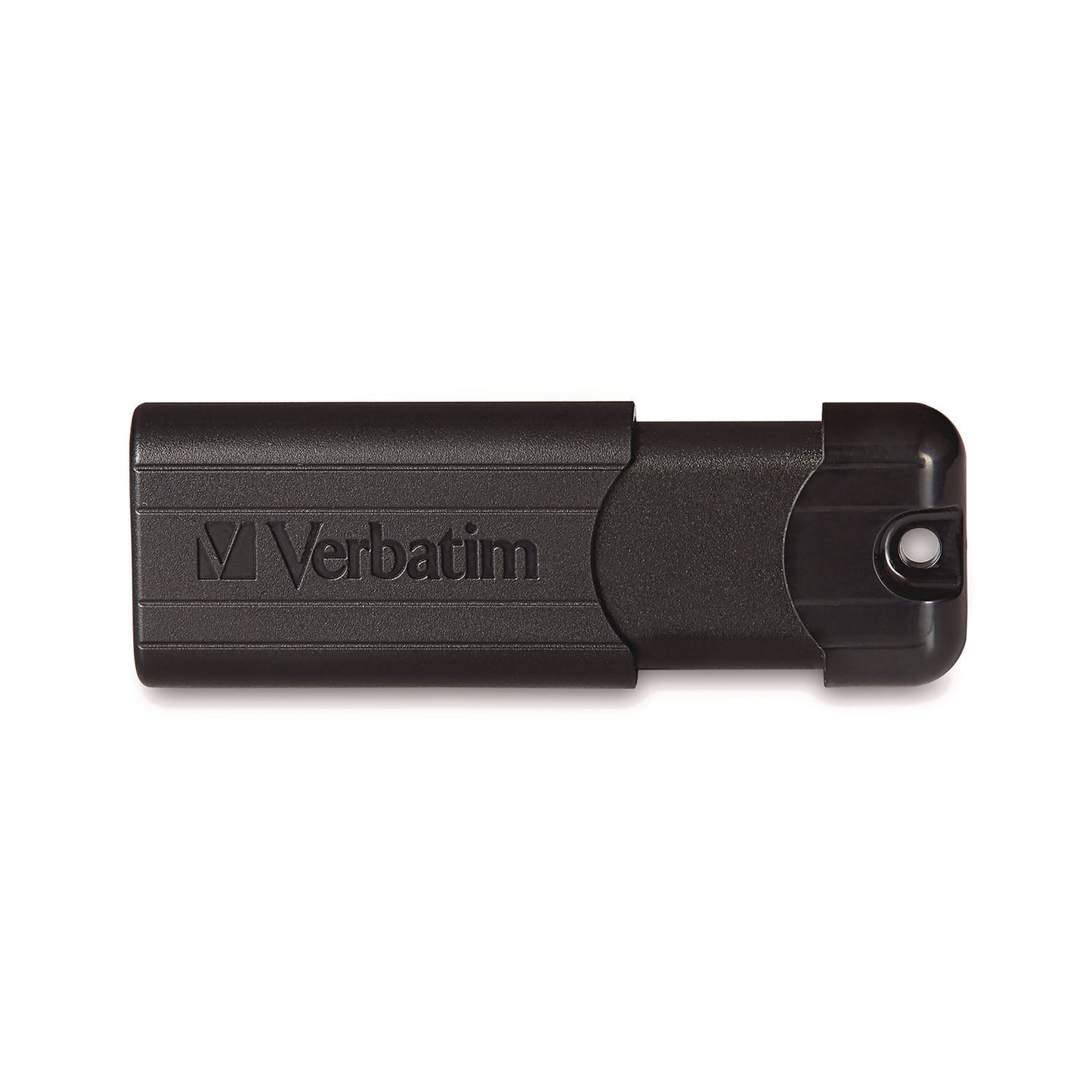 Verbatim PinStripe USB 3.2 Flash Drive, 128 GB, Black (49319)