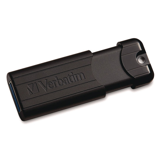 Verbatim PinStripe USB 3.2 Flash Drive, 32 GB, Black (49317)