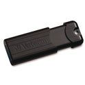 Verbatim PinStripe USB 3.2 Flash Drive, 64 GB, Black (49318)