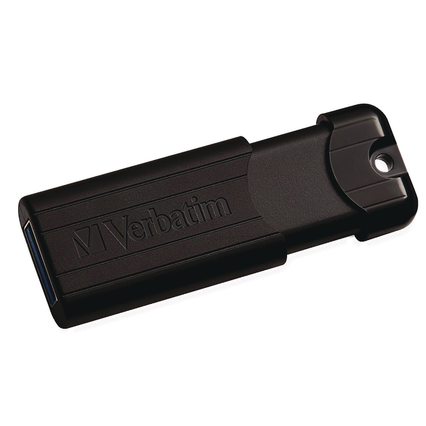 Verbatim PinStripe USB 3.2 Flash Drive, 256 GB, Black (49320)