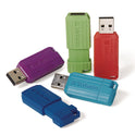 Verbatim PinStripe USB 3.2 Flash Drive, 32 GB, Assorted Colors, 5/Pack (70055)