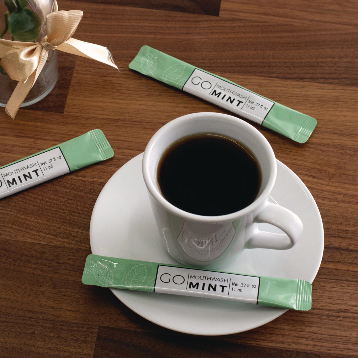 Go Mouthwash Individual Mouthwash Packets, Display Pack, Mint Flavor, 0.37 oz Packet, 20/Pack (MW20)