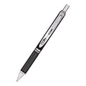 Pentel EnerGel Alloy RT Gel Pen, Retractable, Medium 0.7 mm, Black Ink, Black/Aluminum Barrel (BL407ABPA)