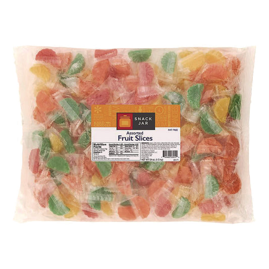 Snack Jar Assorted Fruit Slices, Individually Wrapped, 3.4 lb Bag, 125 Pieces/Bag (MYS23911)