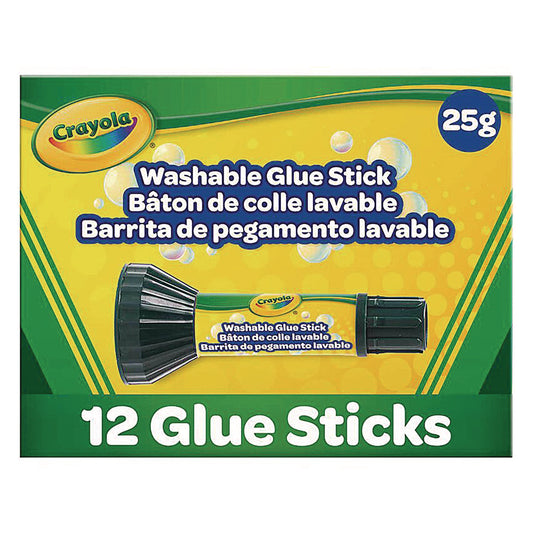 Crayola Washable Glue Sticks, 0.88 oz, Dries Clear (414057)