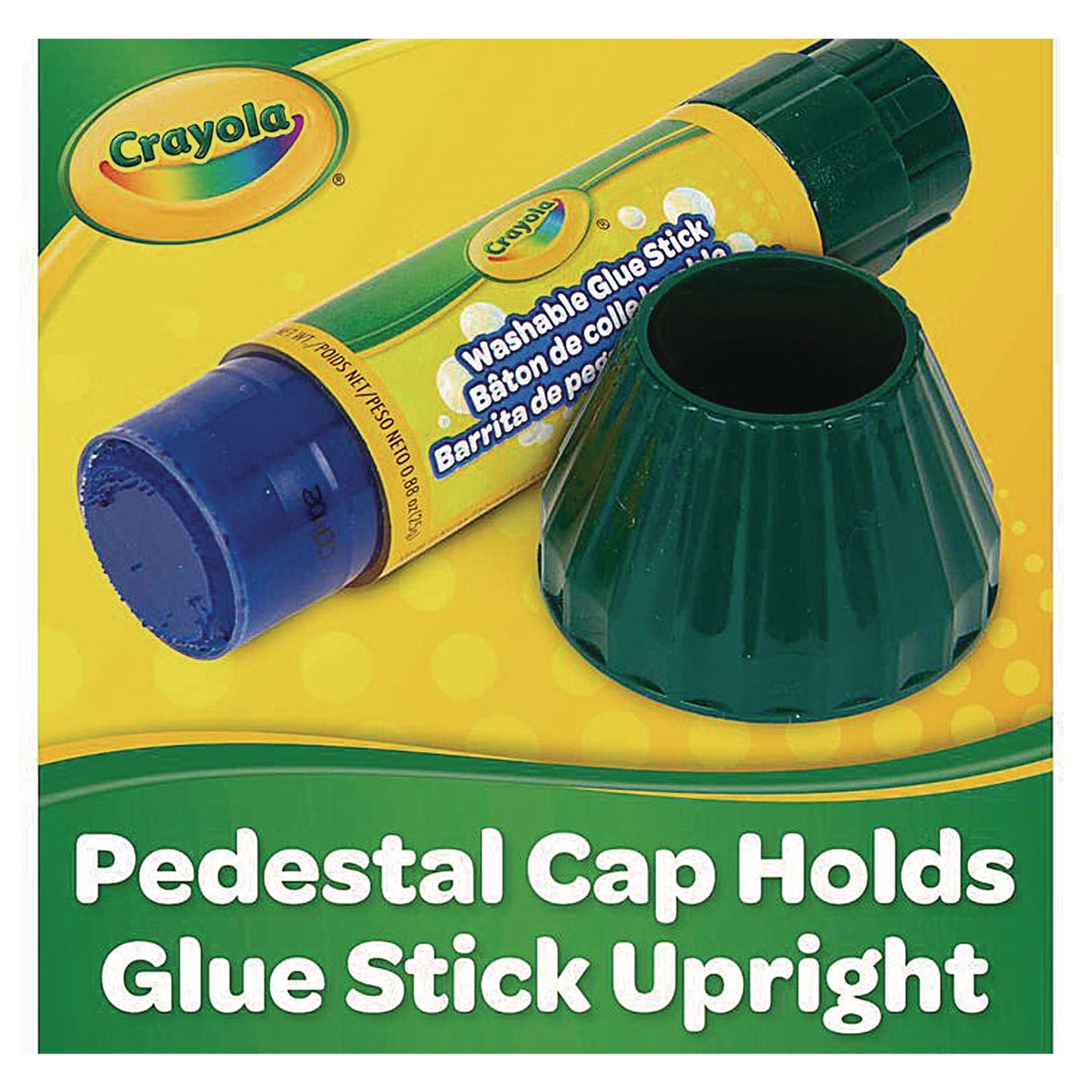 Crayola Washable Glue Sticks, 0.88 oz, Dries Clear (414057)