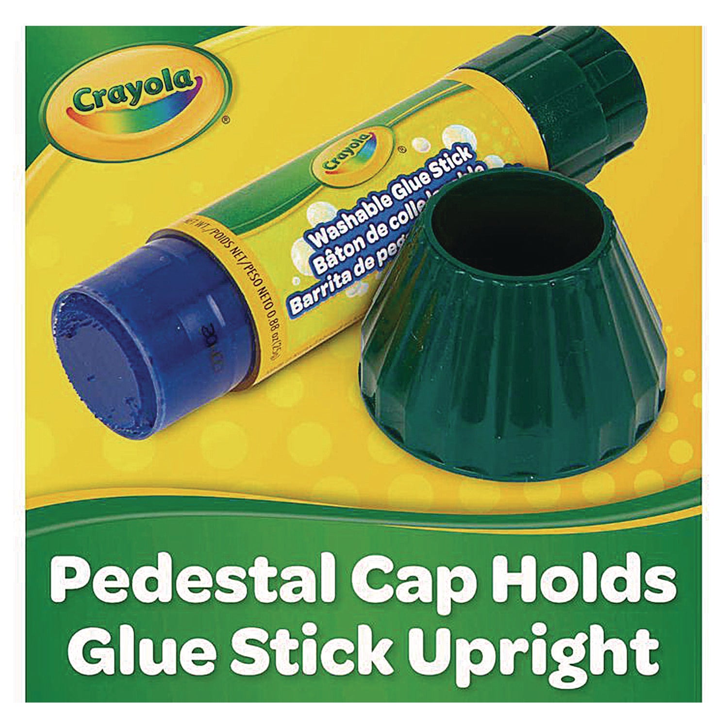 Crayola Washable Glue Sticks, 0.88 oz, Dries Clear (414057)