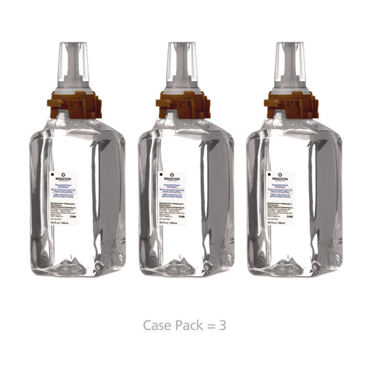 Brighton Professional ADX Foaming Hand Soap Refills, 1,250 mL, Unscented, 3/Carton (370134)