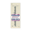 Adams Time Cards for Acroprint, Amano and Lathem Time Clocks, One Side, 3.38" x 9", 200/Pack (9659200)