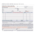 Adams Bill of Lading - Short Form for Up to Ten Articles, Three-Part Carbonless, 8.5 x 6.94, 250 Forms Total (B3876)