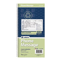 Adams Wirebound Telephone Message Book, Two-Part Carbonless, 4.75 x 2.75, 4 Forms/Sheet, 400 Forms Total (SC1154R)