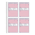 Adams Important Message Book, Two-Part Carbonless, 4 Forms/Sheet, 200 Forms Total (SC1184D)