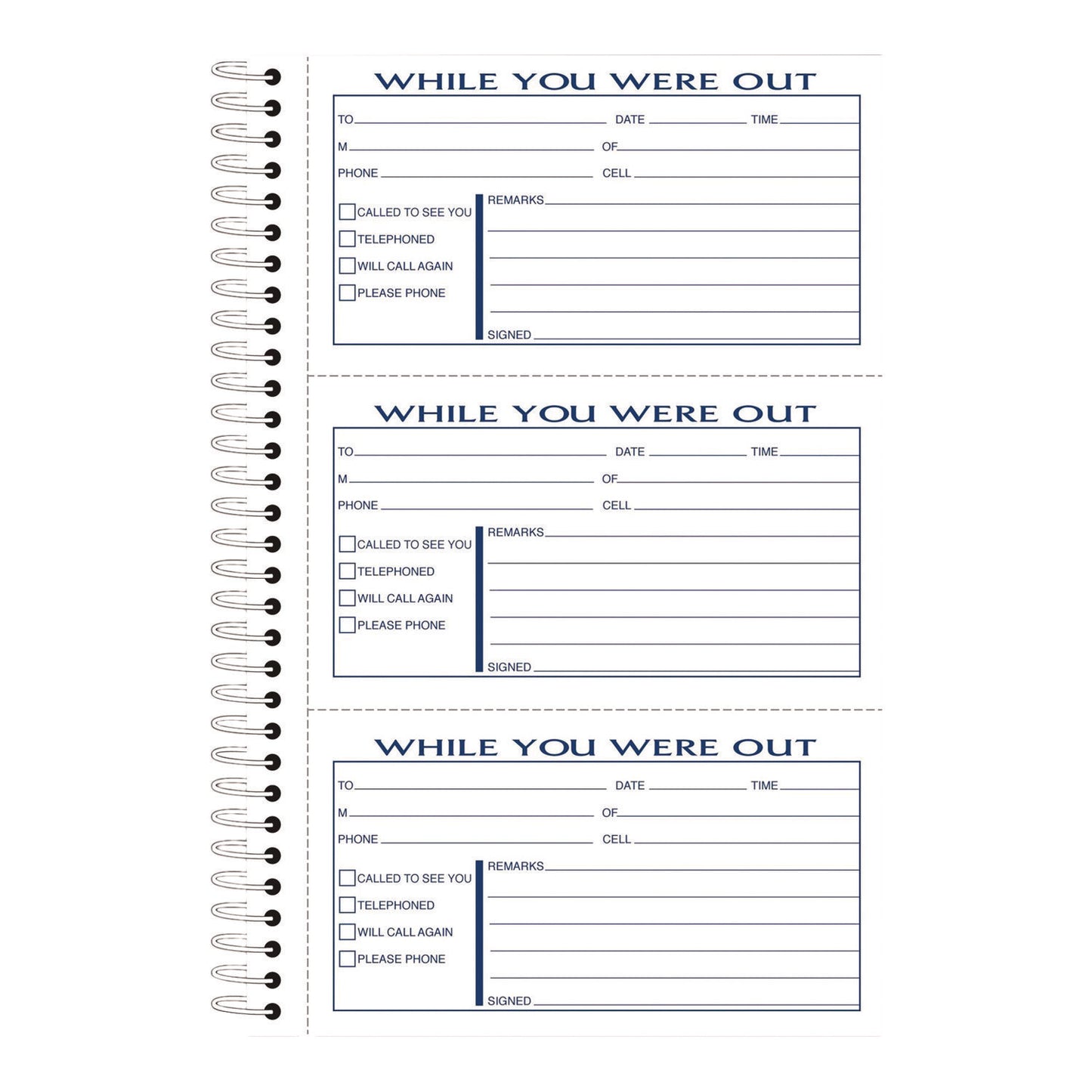 Adams While You Were Out Messages Book, Two-Part Carbonless, 5 x 2.83, 3 Forms/Sheet, 300 Forms Total (SC8603D)