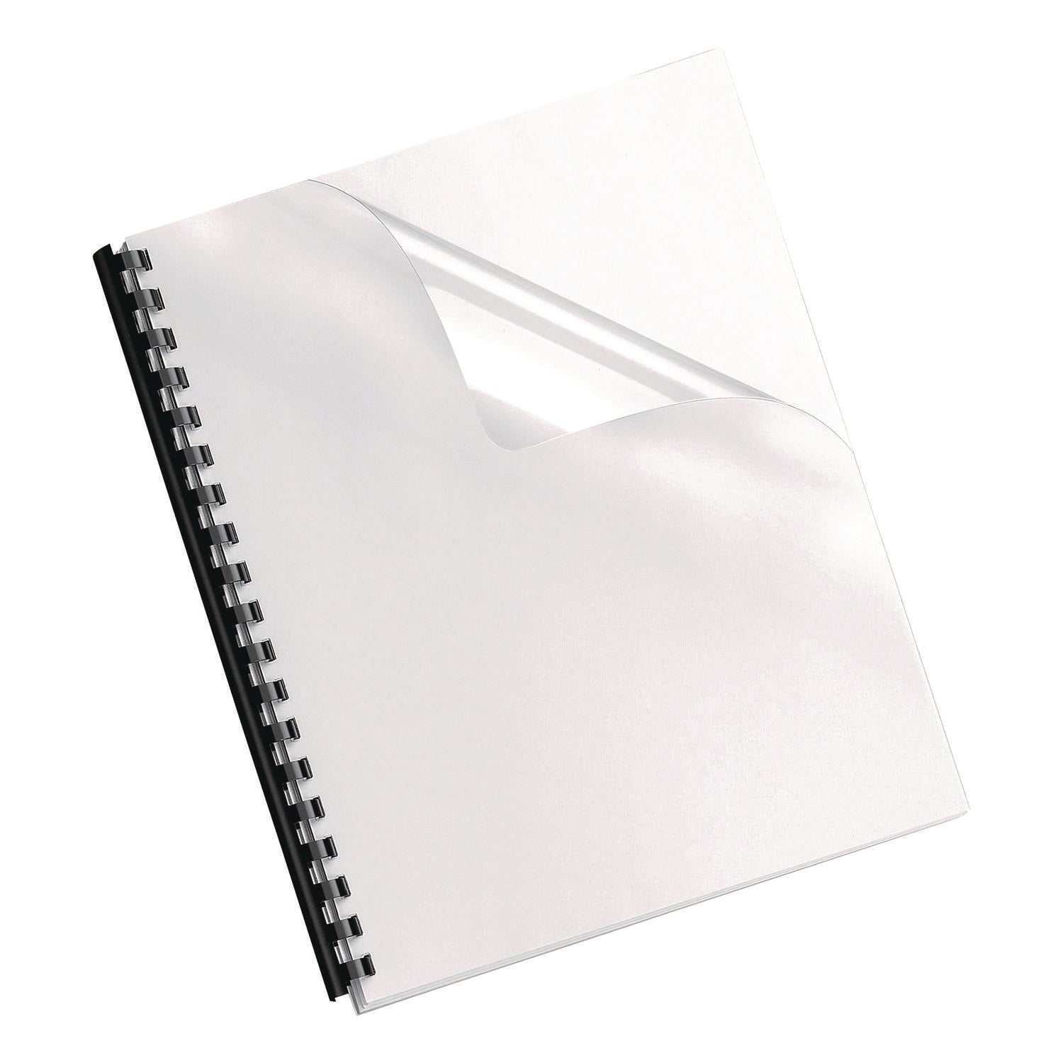 Fellowes Crystals Transparent Presentation Covers for Binding Systems, Unpunched, Clear, with Square Corners, 11 x 8.5, 25/Pack (52043)