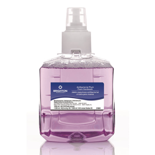 Brighton Professional LTX-12 Antibacterial Hand Soap Refill, Plum Scent, 1,200 mL, 2/Carton (375326)