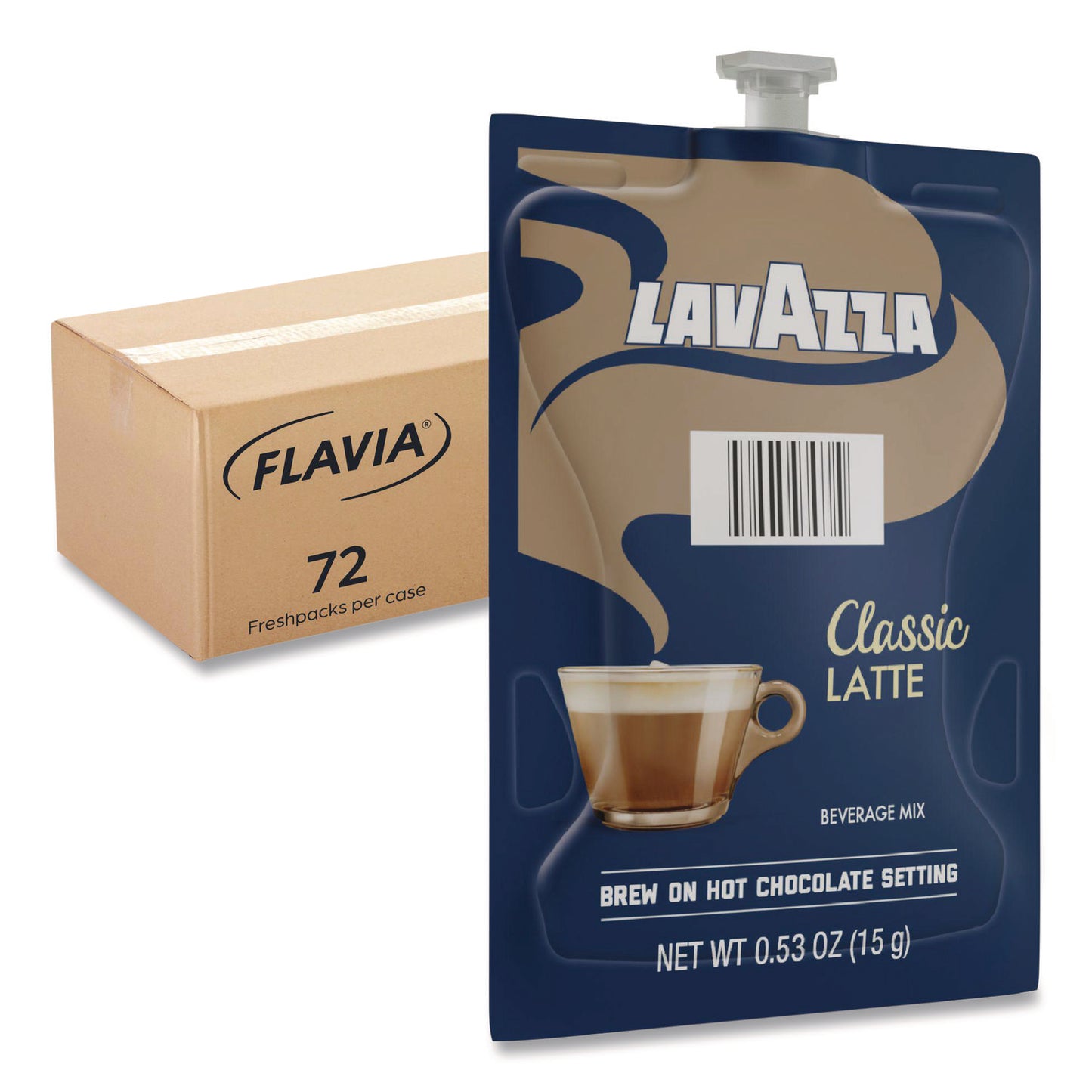 Lavazza Classic Latte, Classic, 0.53 Oz Pouch, 72/carton