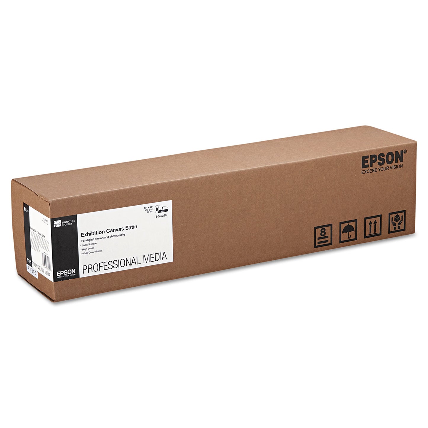 Epson Exhibition Canvas, 23 mil, 24" x 40 ft, Satin White (S045250)