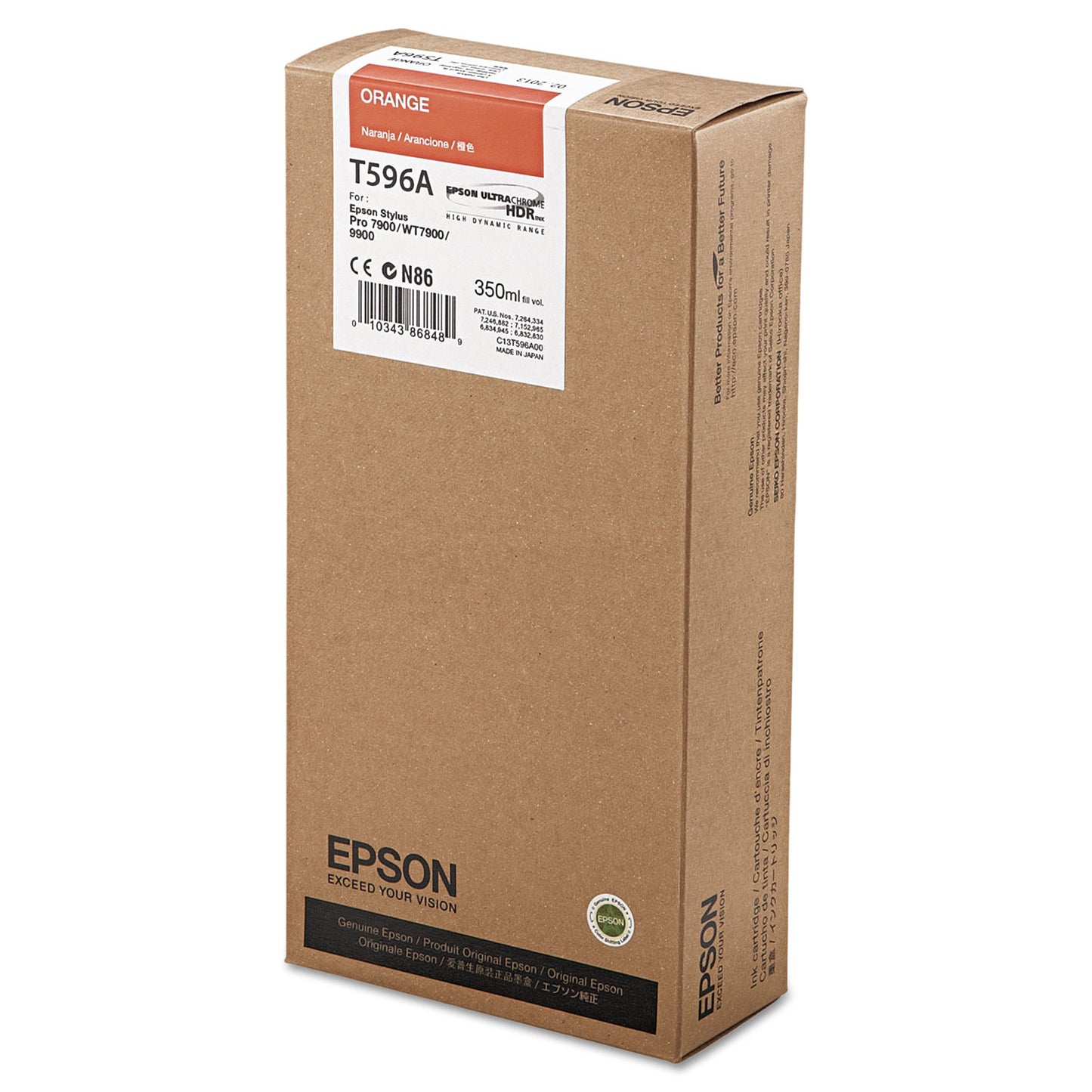 Epson T596A00 UltraChrome HDR Ink, Orange
