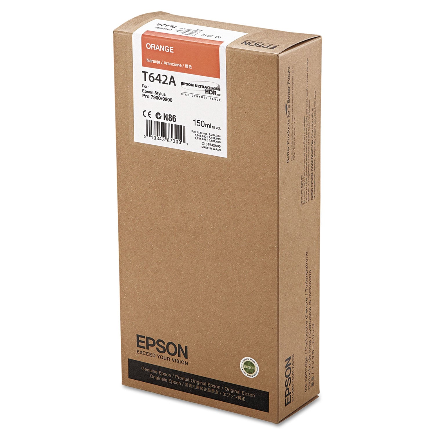 Epson T642A00 UltraChrome HDR Ink, Orange