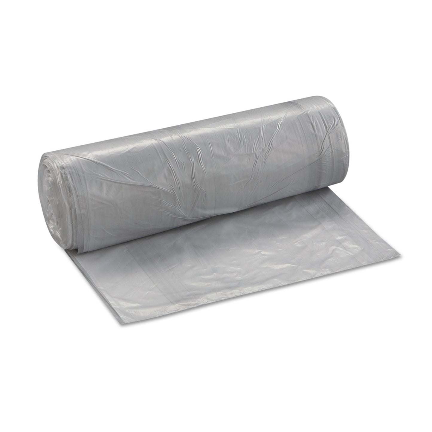 Inteplast Group Low-Density Commercial Can Liners, 30 gal, 0.58 mil, 30" x 36", Clear, Interleaved Roll, 25 Bags/Roll, 10 Rolls/Carton (SL3036HVN)