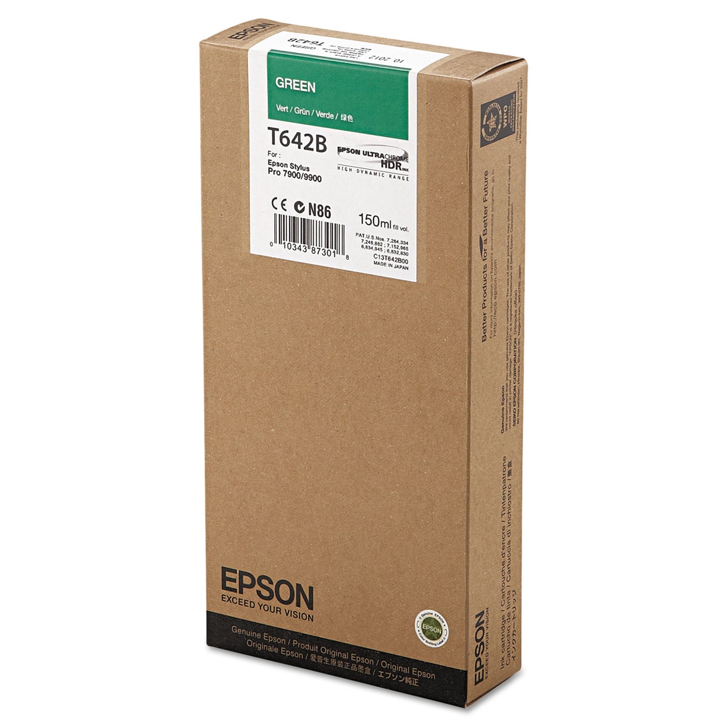 Epson T642B00 UltraChrome HDR Ink, Green