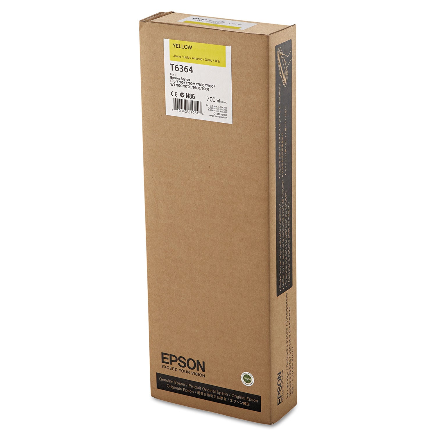 Epson T636400 UltraChrome HDR Ink, Yellow