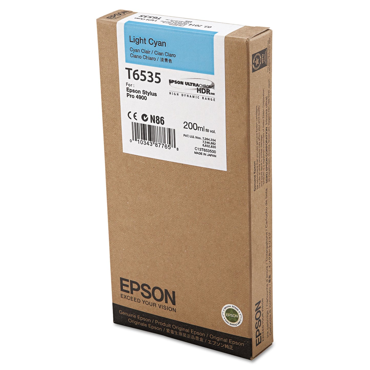 Epson T653500 UltraChrome HDR Ink, Light Cyan