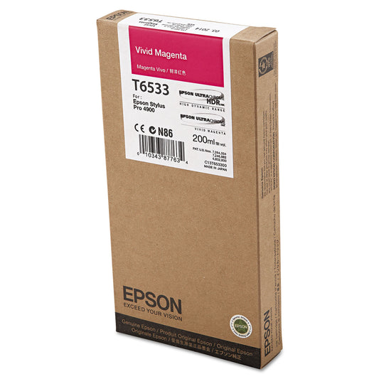 Epson T653300 UltraChrome HDR Ink, Vivid Magenta