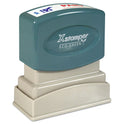 Xstamper Two-Color Title Stamp, PAID, Blue/Red (2024)