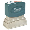 Xstamper Two-Color Title Stamp, ENTERED, Blue/Red (2027)