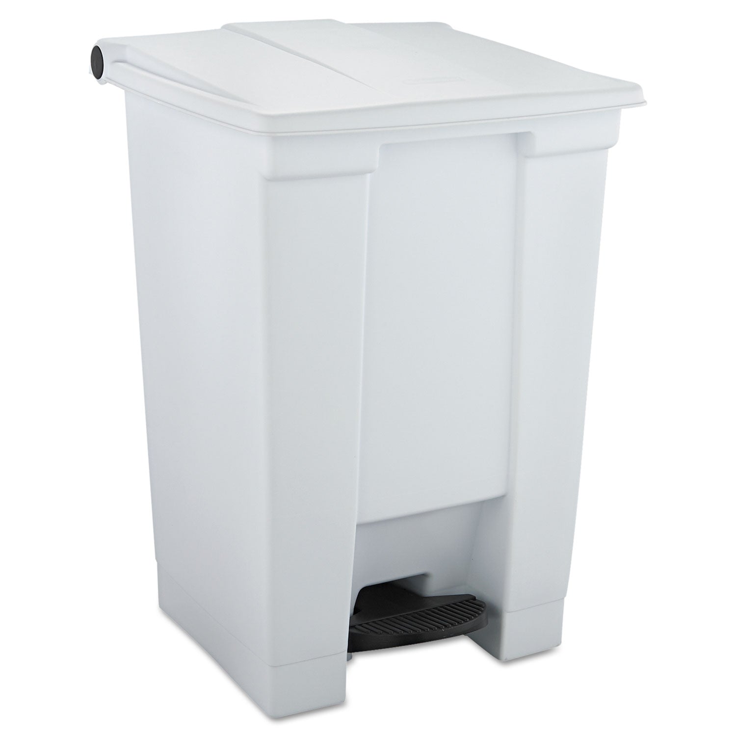 Rubbermaid Commercial Indoor Utility Step-On Waste Container, 12 gal, Plastic, White (6144WHI)