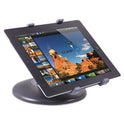 Kantek Stand for 7" to 10" Tablets, Swivel Base, Plastic, Black (TS710)