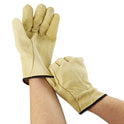 MCR Safety Unlined Pigskin Driver Gloves, Cream, Large, 12 Pairs (3400L)