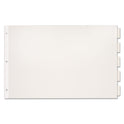 Cardinal Paper Insertable Dividers, 5-Tab, 11 x 17, White, Clear Tabs, 1 Set (84812)