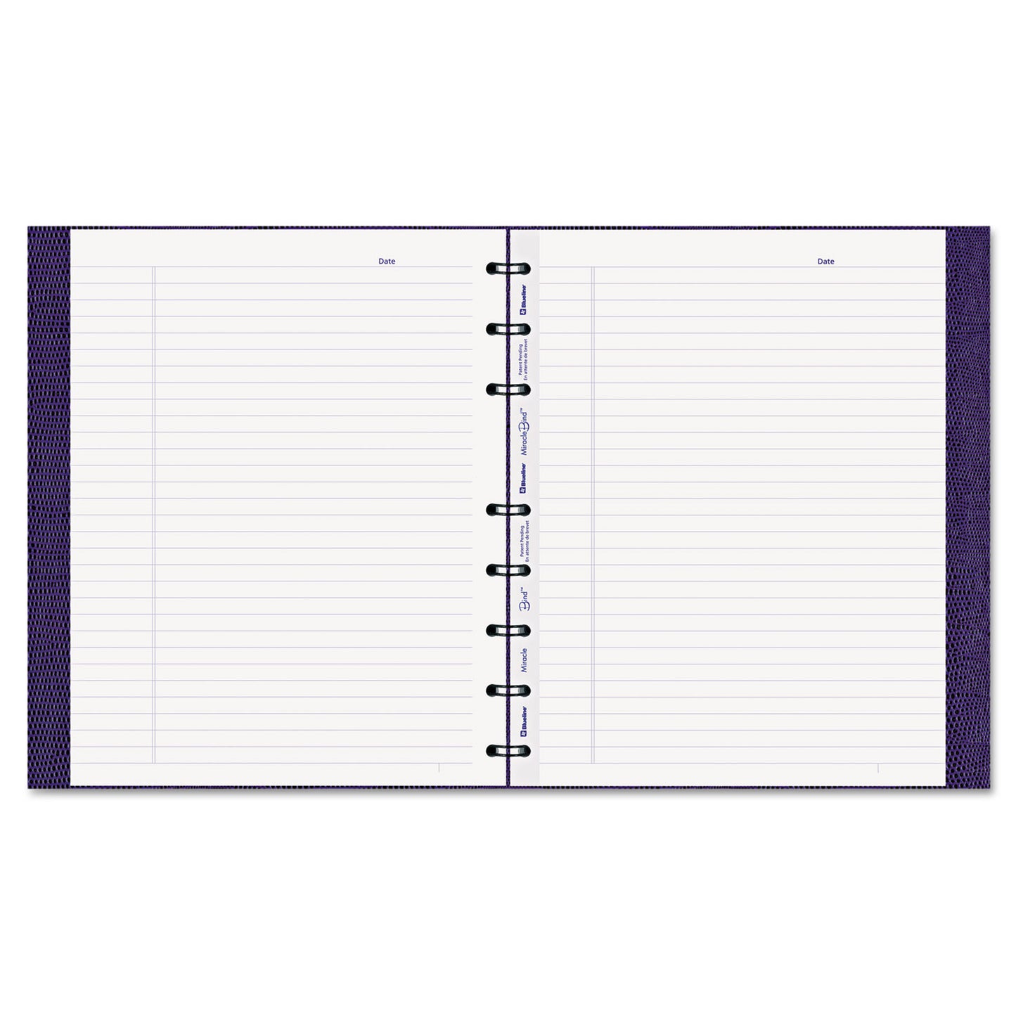 Blueline MiracleBind Notebook, 1-Subject, Medium/College Rule, Purple Cover, (75) 9.25 x 7.25 Sheets (AF915086)