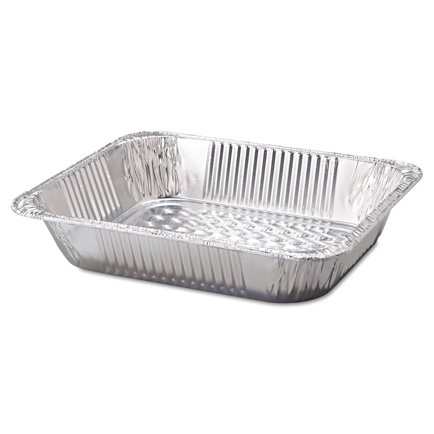 HFA Aluminum Steam Table Pans, Half-Size Deep, 2.56" Deep, 10.38 x 12.75, 100/Carton (32140)