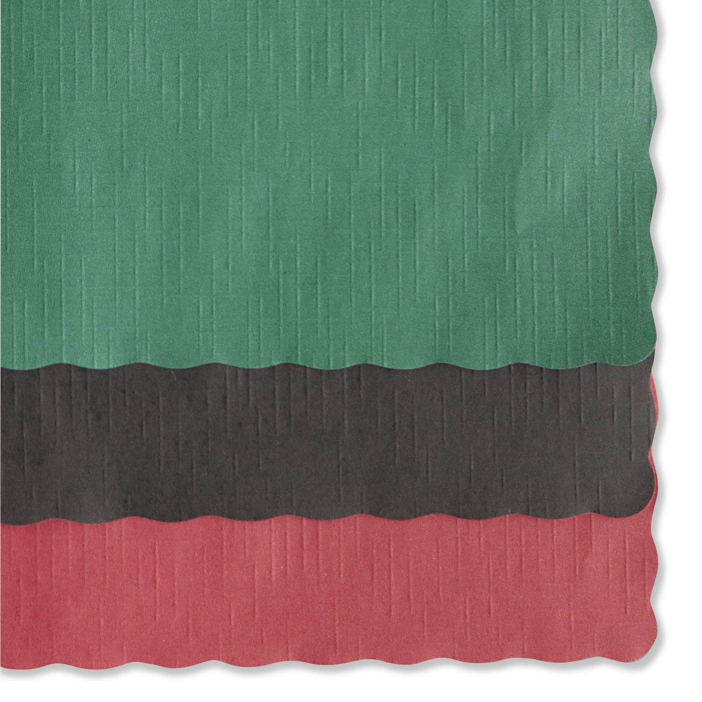 Hoffmaster Solid Color Scalloped Edge Placemats, 9.5 x 13.5, Hunter Green, 1,000/Carton (310528)