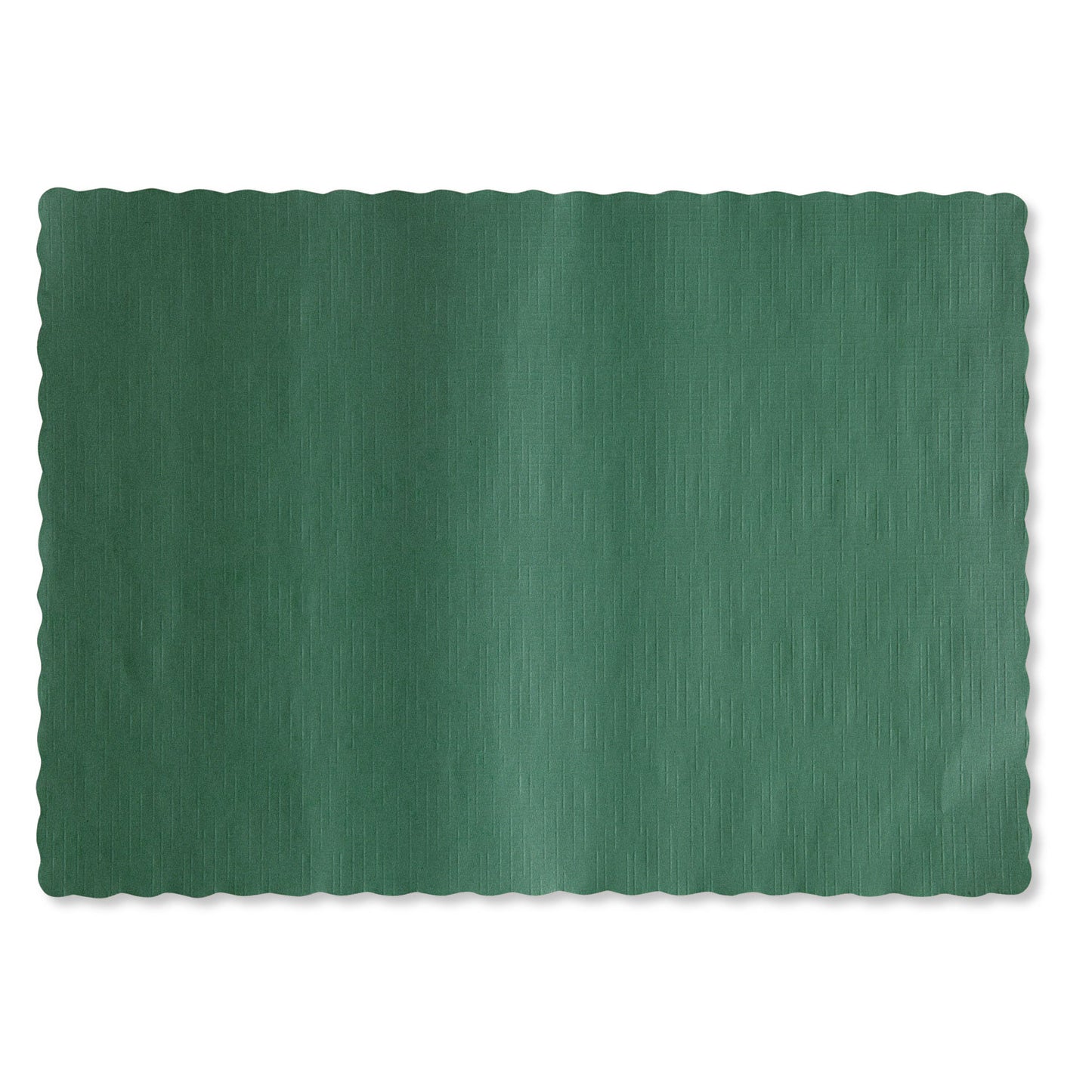 Hoffmaster Solid Color Scalloped Edge Placemats, 9.5 x 13.5, Hunter Green, 1,000/Carton (310528)