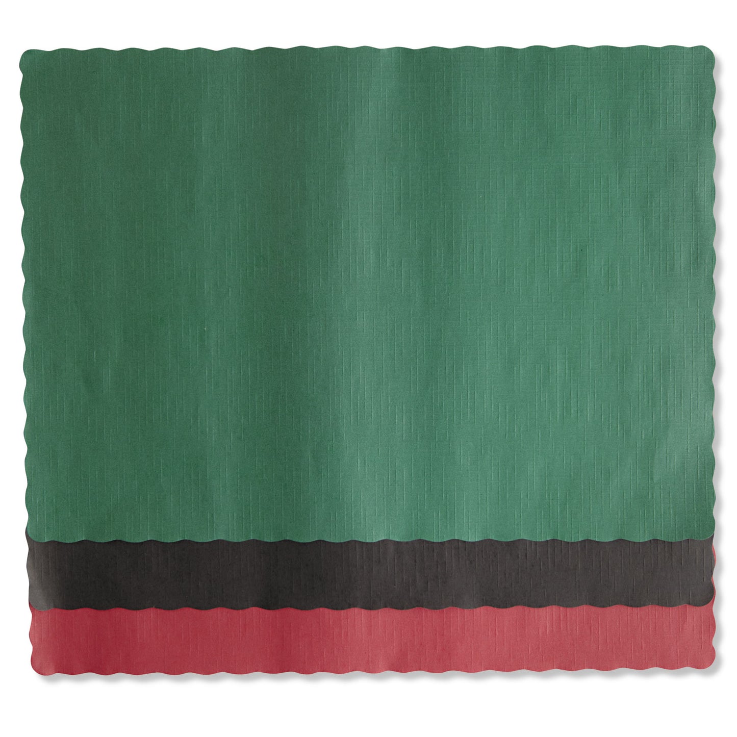 Hoffmaster Solid Color Scalloped Edge Placemats, 9.5 x 13.5, Hunter Green, 1,000/Carton (310528)