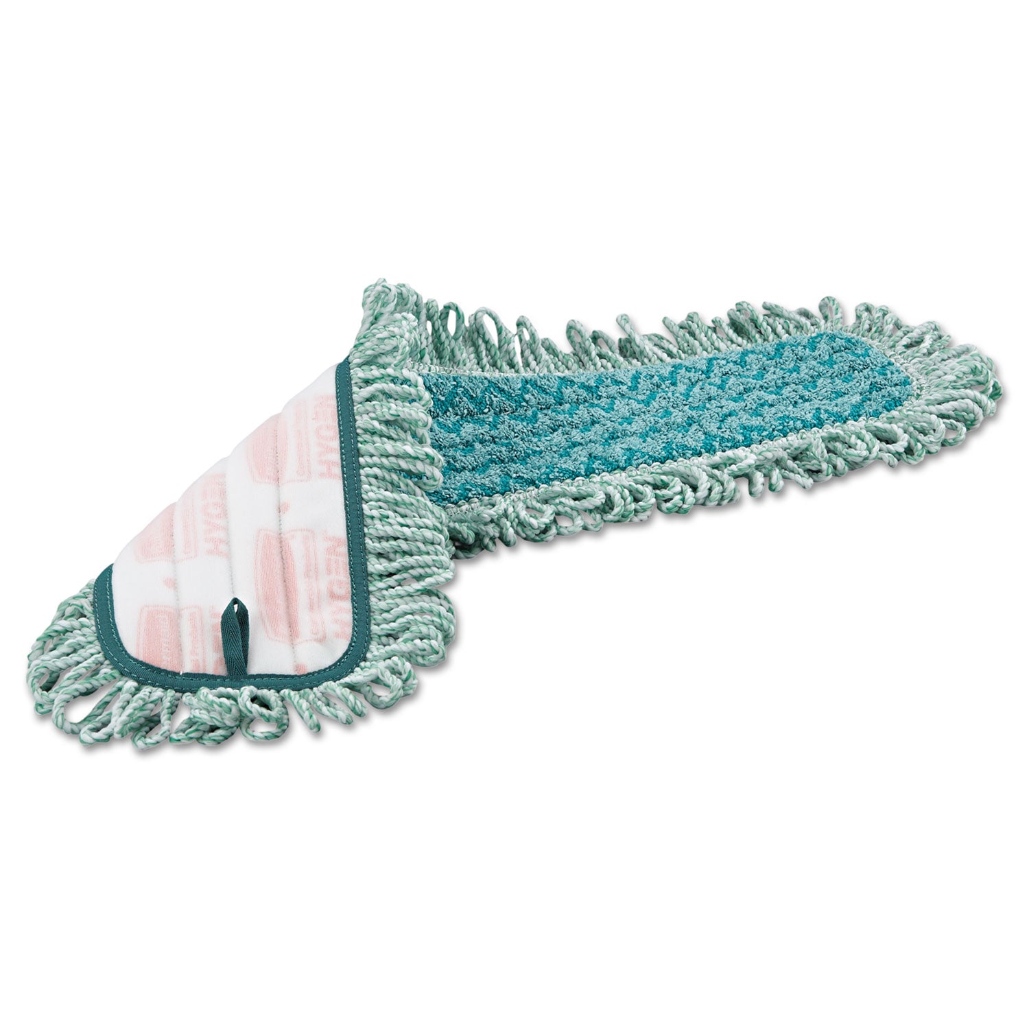 Rubbermaid HYGEN Microfiber Fringed Dust Mop Pad, 24w x 9d, Green (Q42600GR00)