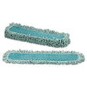 Rubbermaid HYGEN Microfiber Fringed Dust Mop Pad, 24w x 9d, Green (Q42600GR00)