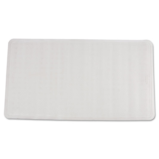 Rubbermaid Commercial Safti-Grip Latex-Free Vinyl Bath Mat, 16 x 28, White (1982726)