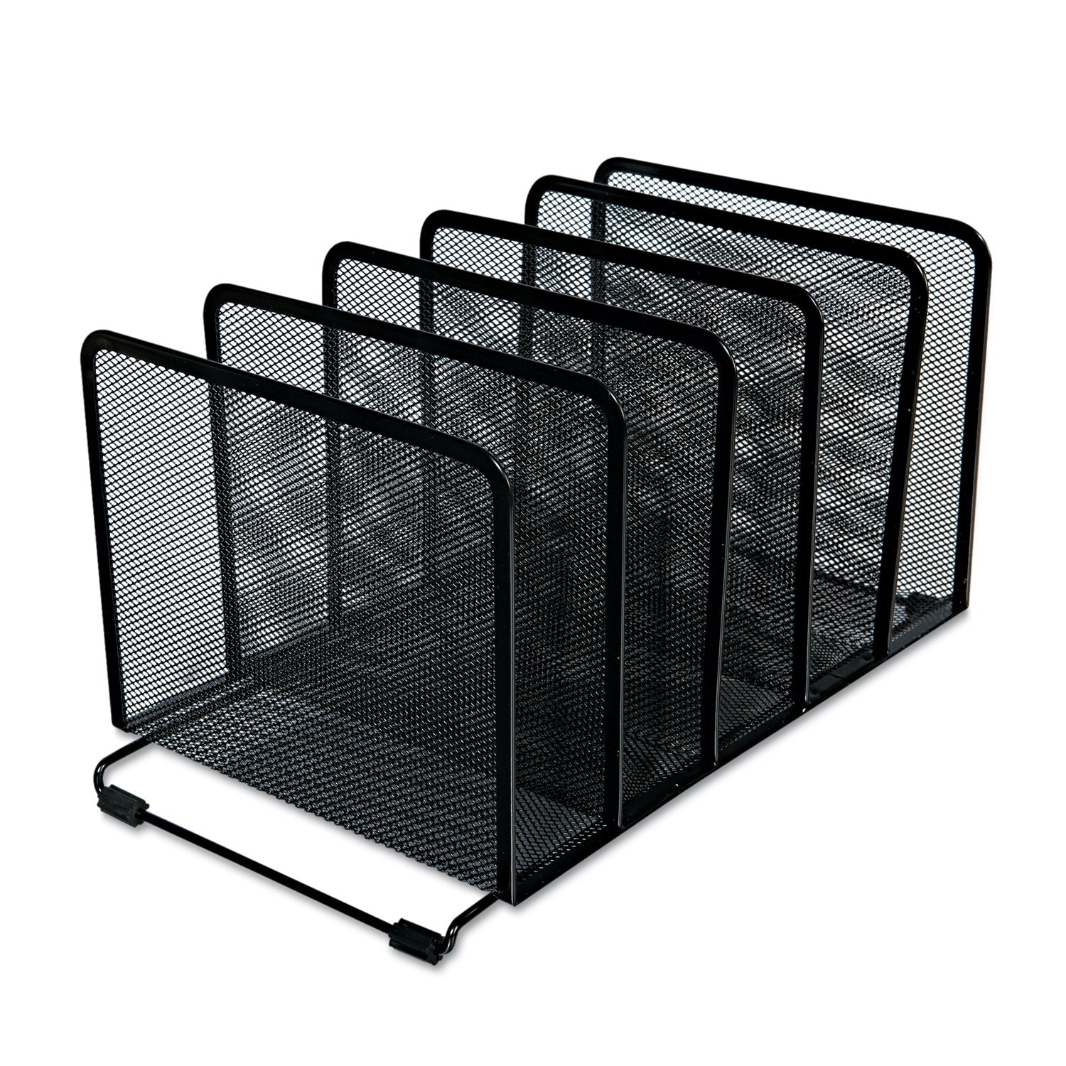 Universal Deluxe Mesh Stacking Sorter, 5 Sections, Letter to Legal Size Files, 14.63" x 8.13" x 7.5", Black (20001)